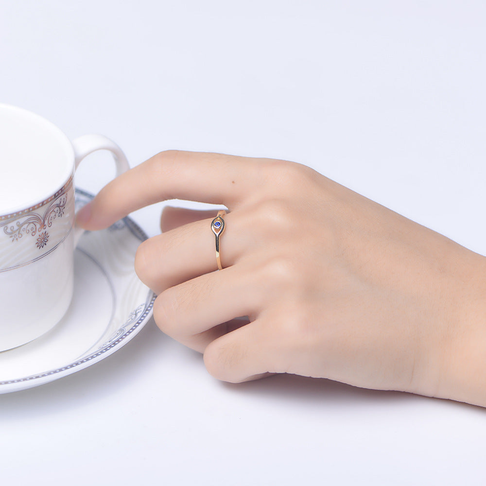 Minimalist Evil Eye Ring