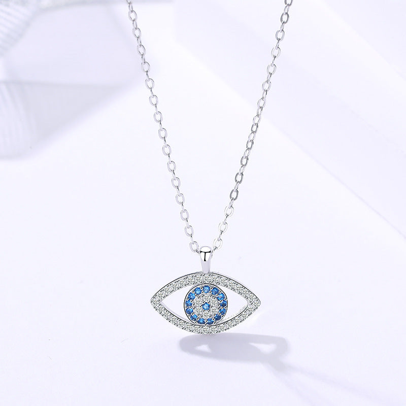 Protective Evil Eye Necklace – Crystal Eye Pendant