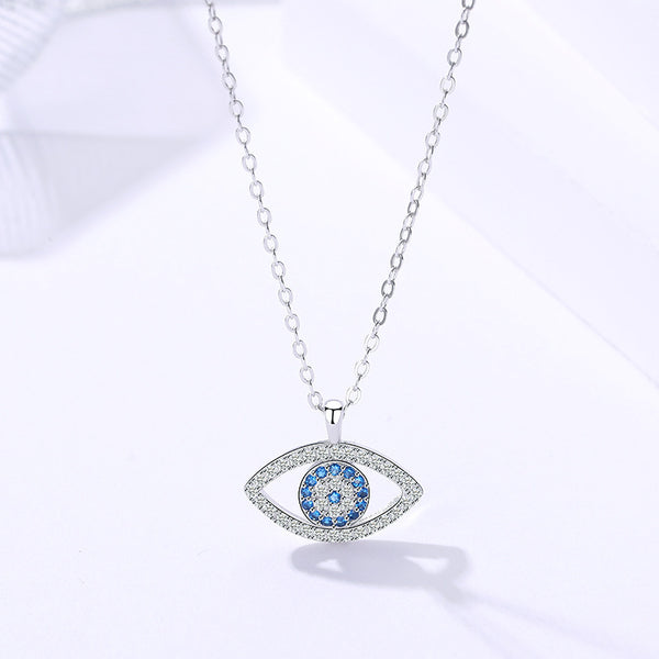 Protective Evil Eye Necklace – Crystal Eye Pendant