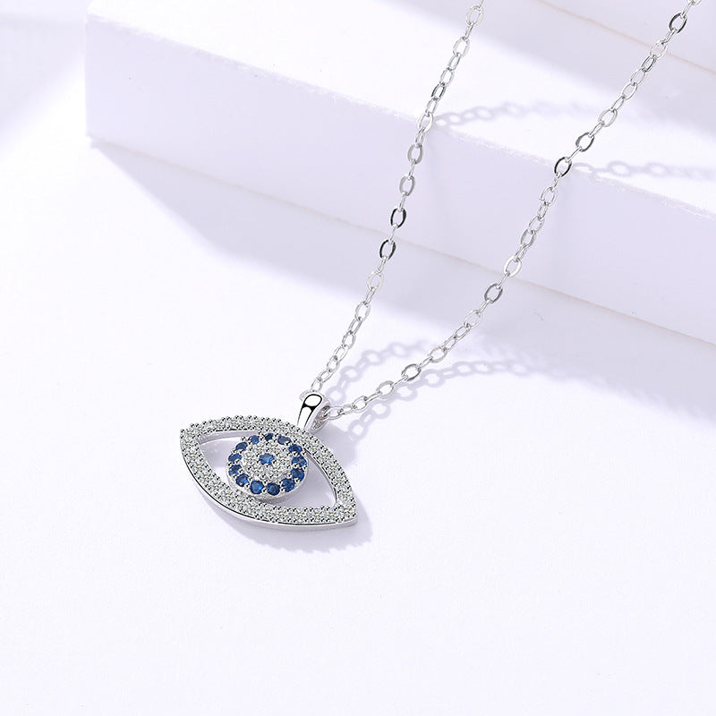 Protective Evil Eye Necklace – Crystal Eye Pendant