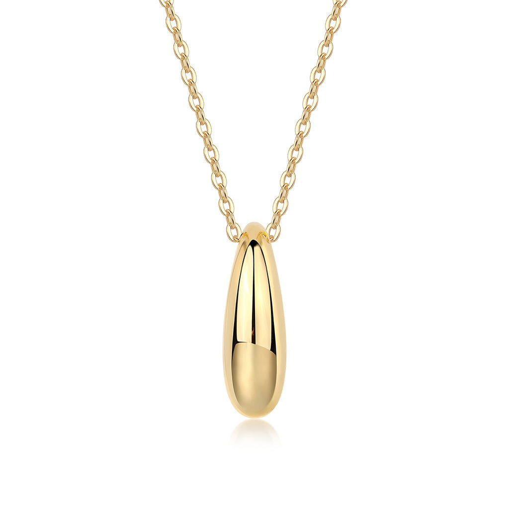 Minimal Moissanite Oval Pendant Necklace