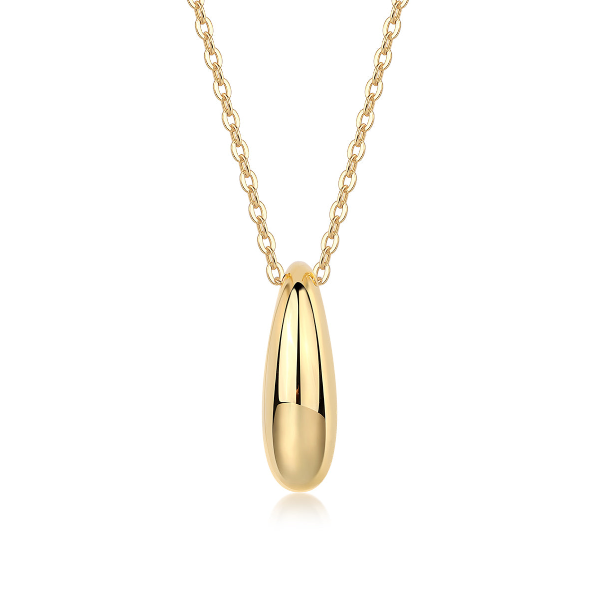Minimal Moissanite Oval Pendant Necklace