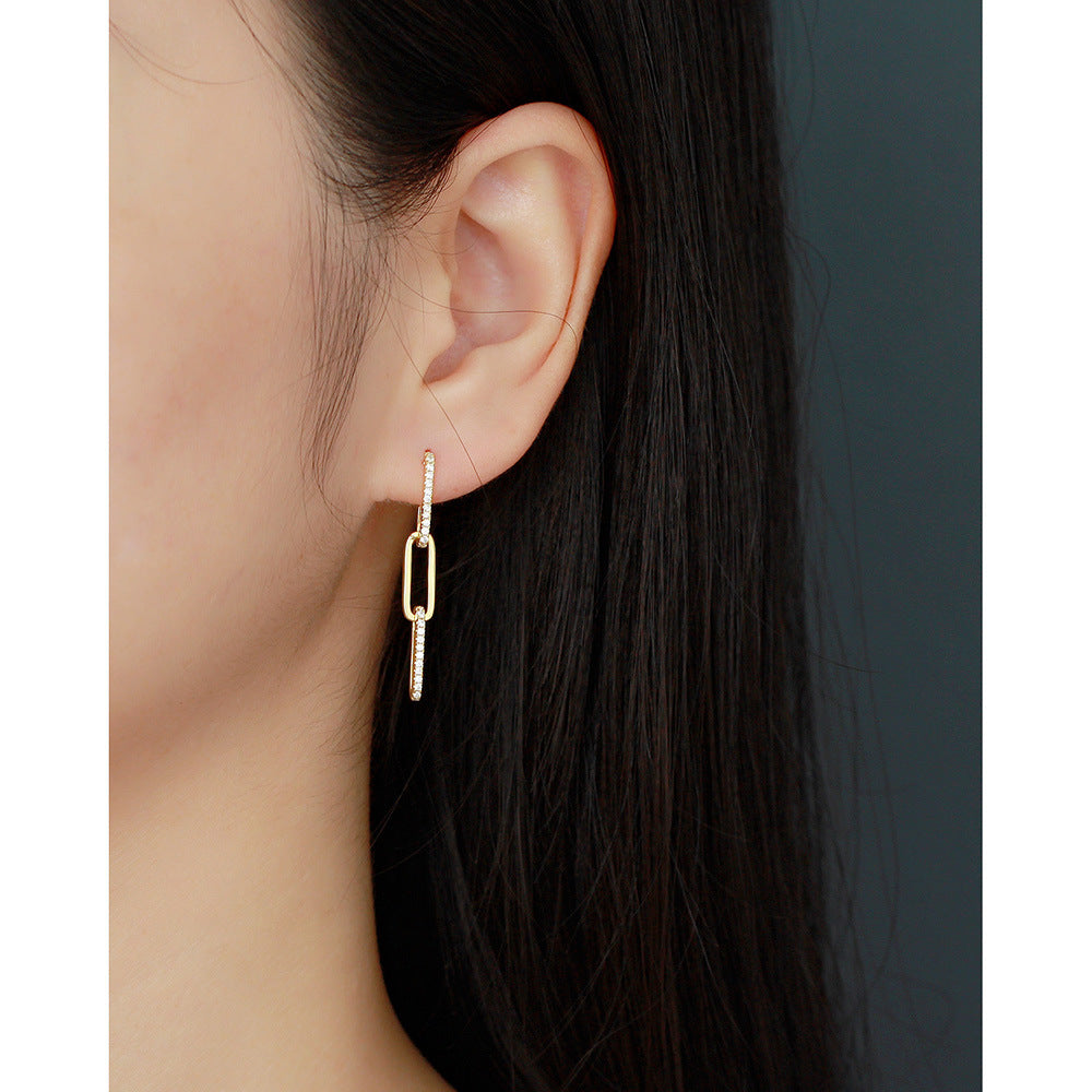 Paperclip Link Drop Earrings (Gold/Silver)