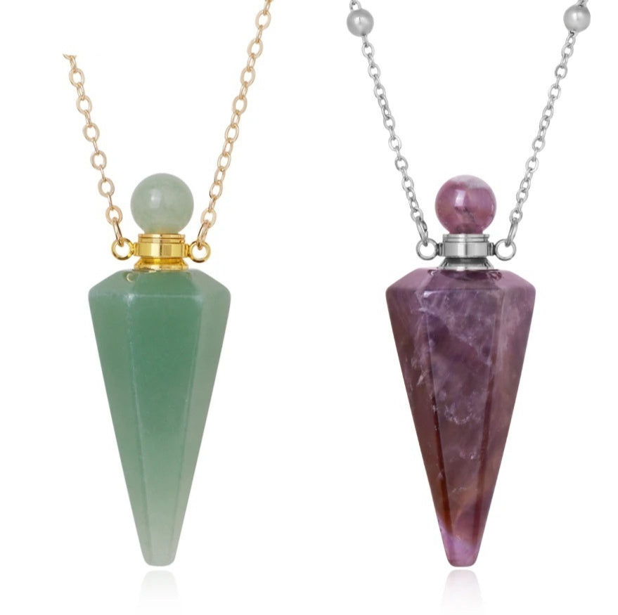 Crystal Essential Oil Diffuser Necklace