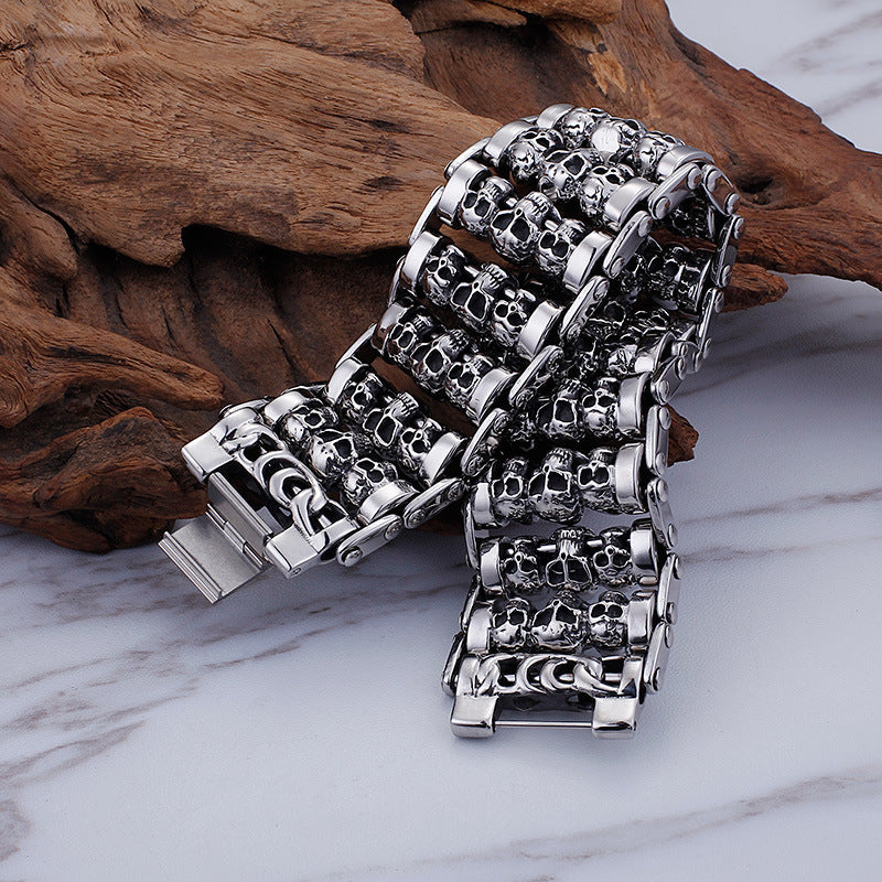 Men’s Heavy Skull Chain Bracelet