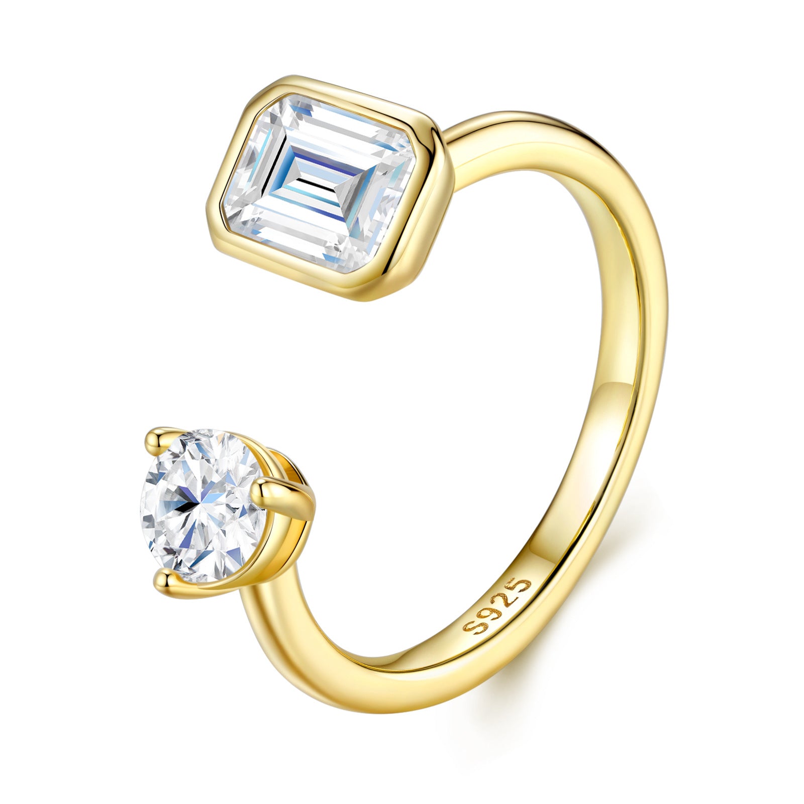 Toi et Moi Moissanite Ring