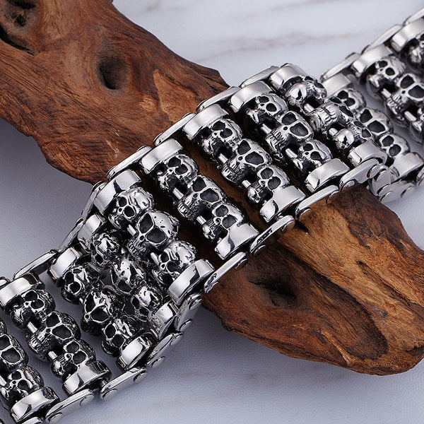 Men’s Heavy Skull Chain Bracelet