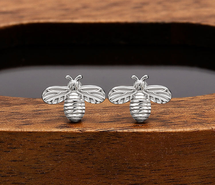 Mini Bee Stud Earrings (Gold or Silver)
