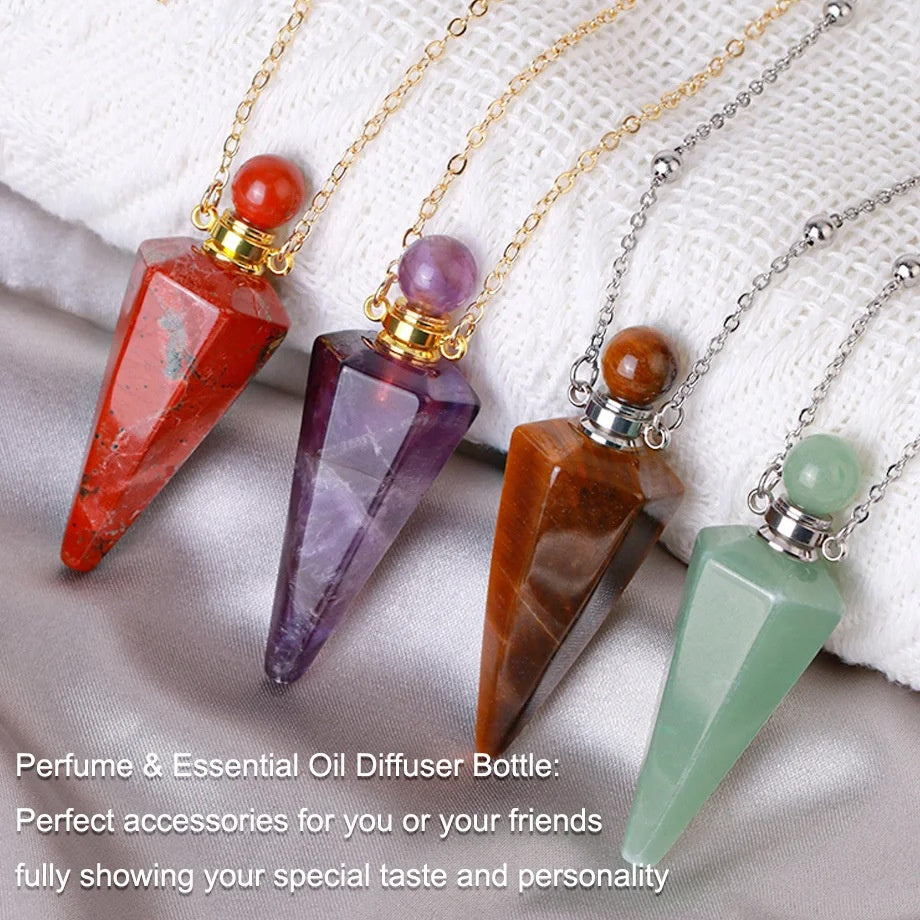 Crystal Essential Oil Diffuser Necklace