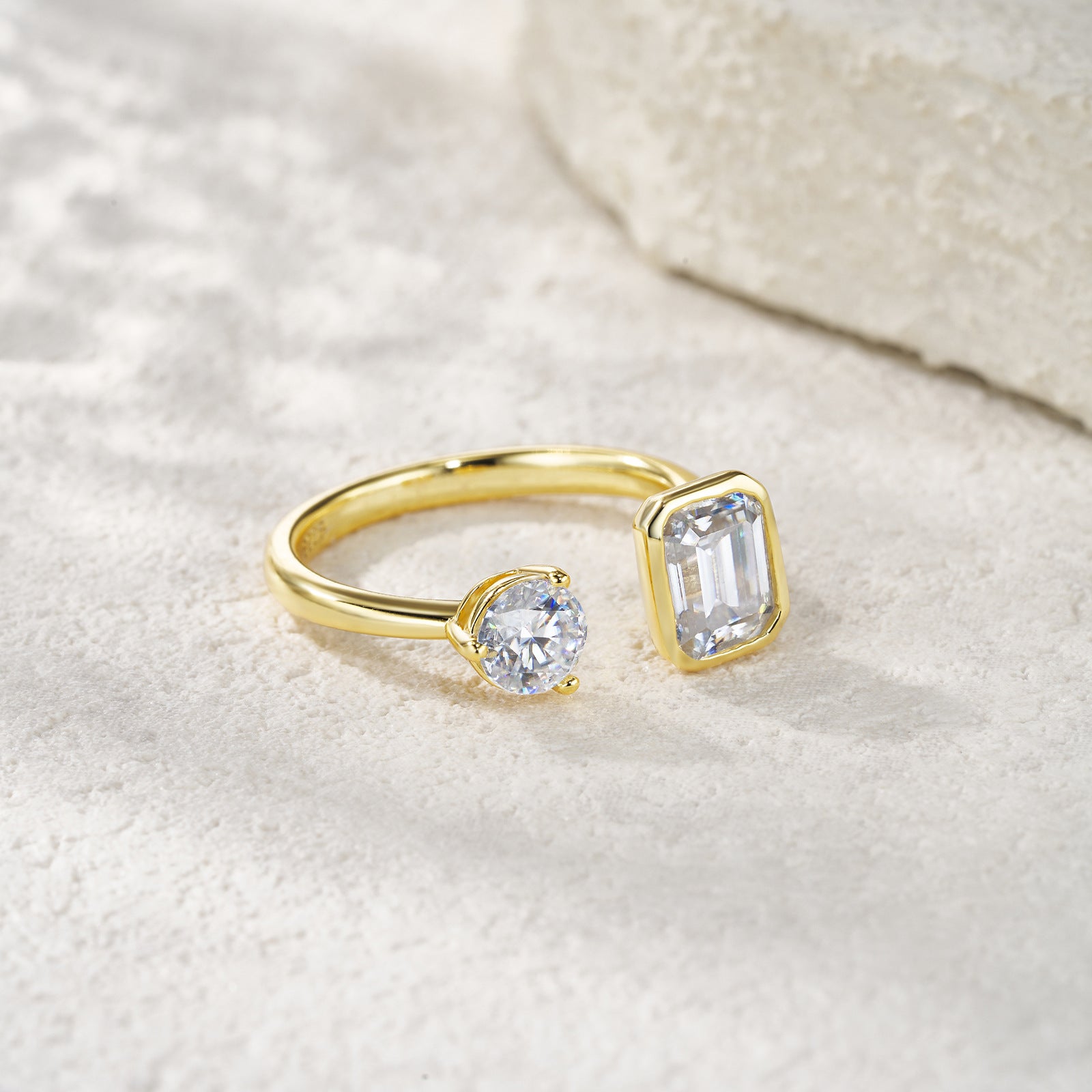 Toi et Moi Moissanite Ring