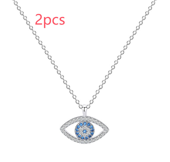 Protective Evil Eye Necklace – Crystal Eye Pendant