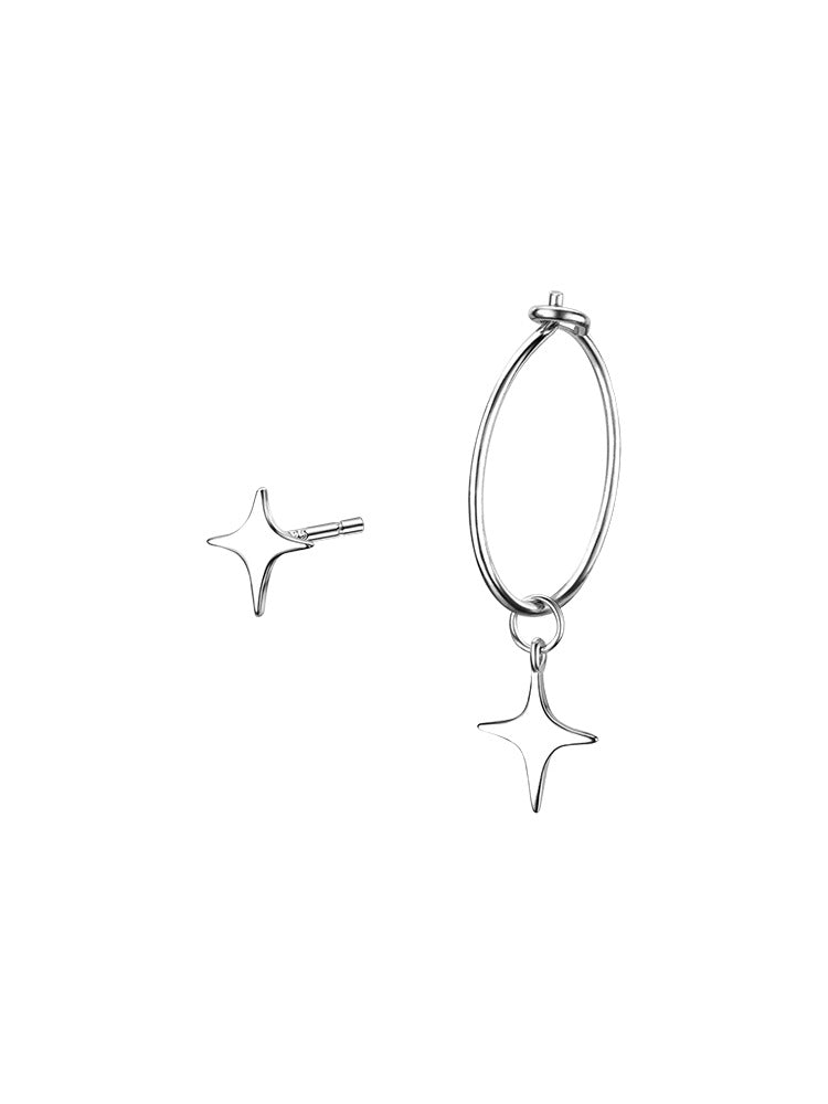 Celestial Star Hoop Earring with stud