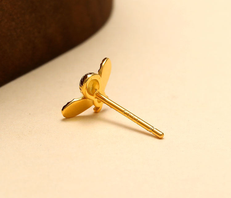 Mini Bee Stud Earrings (Gold or Silver)