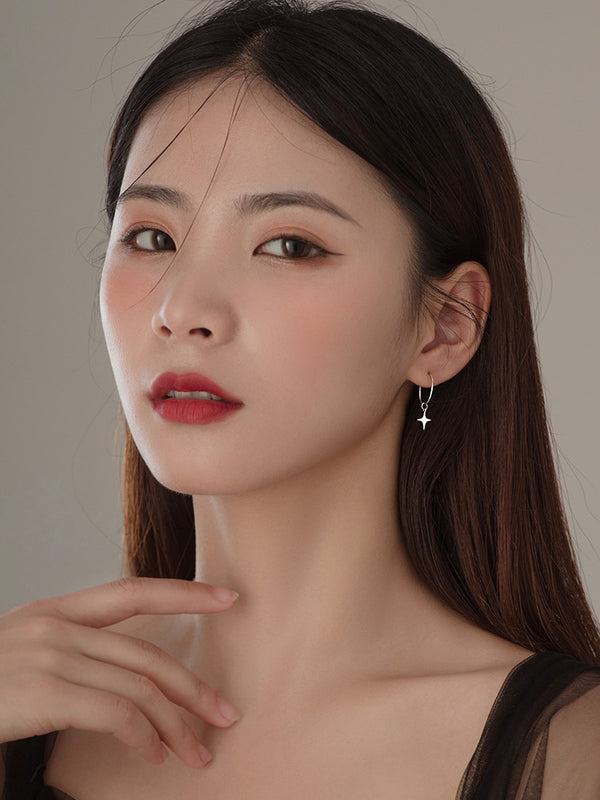 Celestial Star Hoop Earring with stud