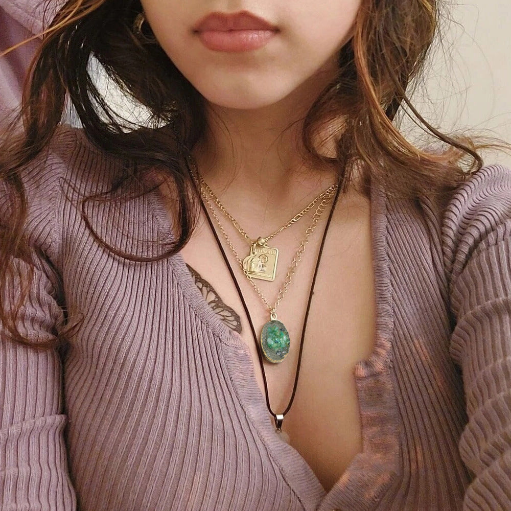 Druzy Crystal Aura Necklace