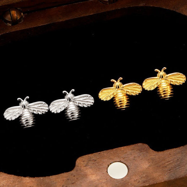 Mini Bee Stud Earrings (Gold or Silver)